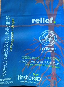 First Crop - Relief Wellness Gummies 100mg