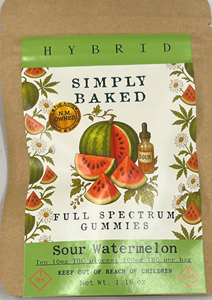 Simply Baked - Full Spectrum Gummies Sour Watermelon (H) 100mg