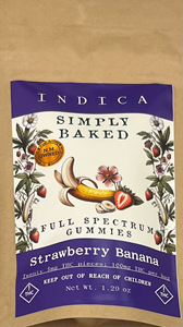 Simply Baked - Full Spectrum Gummies Strawberry Banana (I) 100mg (5mg doses))