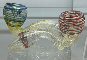 Fumed Swirl Sherlock Hand Pipe 5"